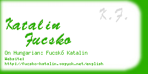 katalin fucsko business card