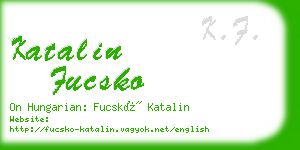 katalin fucsko business card